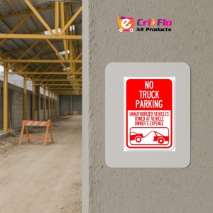 Indicator No truck parking sign, Sticker autocolant - Img 5