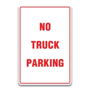 Indicator NO TRUCK PARKING SIGNS, Sticker autocolant