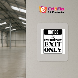 Indicator Notice emergency exit only sign, Sticker autocolant - Img 3