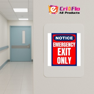 Indicator Notice emergency exit only signs, Sticker autocolant - Img 4