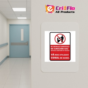 Indicator Nu aruncati servetele si articole sanitare in toaleta, Sticker autocolant - Img 4