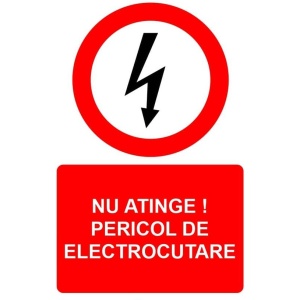 Indicator Nu atinge pericol de electrocutare indicator de interzicere, Sticker autocolant