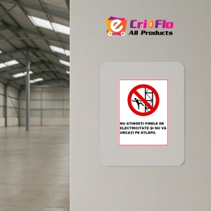 Indicator Nu atingeti firele de electricitate si nu va urcati pe stalpii, Sticker autocolant - Img 3