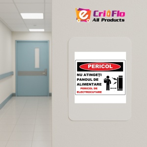 Indicator Nu atingeti panou de alimentare pericol de electrocutare, Sticker autocolant - Img 4