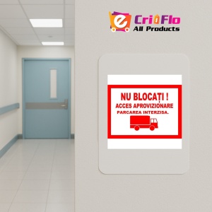 Indicator Nu blocati acces aprovizionare parcare interzisa, Sticker autocolant - Img 4