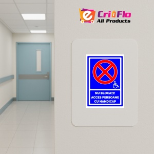 Indicator Nu Blocati Acces Persoane cu Handicap, Sticker autocolant - Img 4