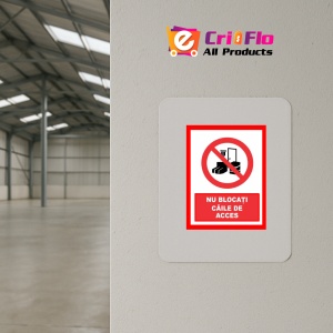 Indicator Nu blocati caile de acces, Sticker autocolant - Img 3