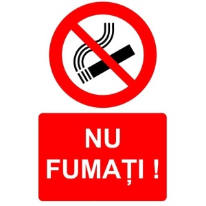 Indicator Nu fumati indicator de interzicere, Sticker autocolant