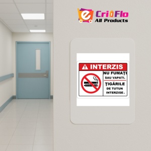 Indicator Nu fumati sau vapati tigarile de tutun sunt interzise, Sticker autocolant - Img 4