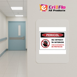 Indicator Nu intrati in interior fara echipamentul de protectie, Sticker autocolant - Img 4