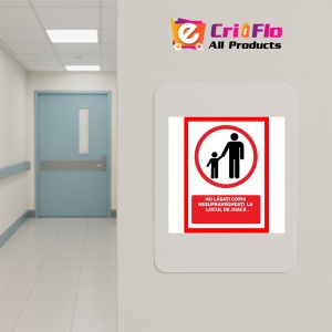 Indicator Nu lasati copiii nesupravegheati la locul de joaca, Sticker autocolant - Img 4