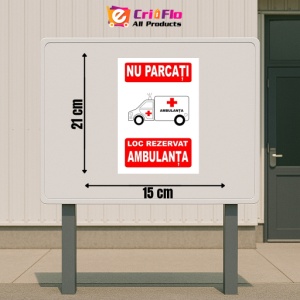 Indicator Nu parcati loc rezervat ambulanta PSI autoadeziv sticker autocolantSticker autocolant - Img 2