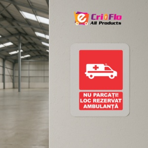 Indicator Nu parcati loc rezervat ambulanta, Sticker autocolant - Img 4