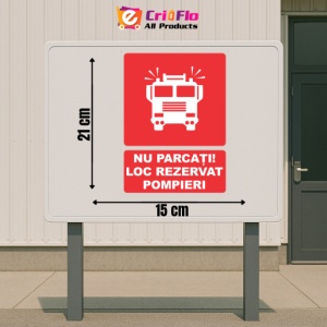 Indicator Nu parcati loc rezervat pompieri, Sticker autocolant - Img 2