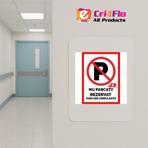 Indicator Nu parcati rezervat parcare ambulanta, Sticker autocolant - Img 4