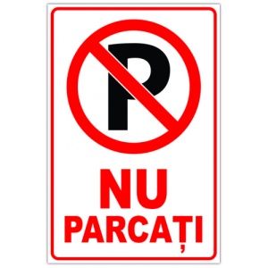 Indicator Nu parcati, Sticker autocolant