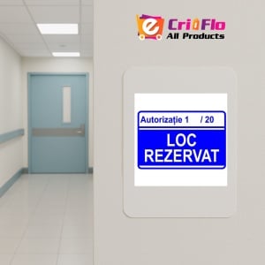Indicator Numar autorizatie pentru loc rezervat, Sticker autocolant - Img 4