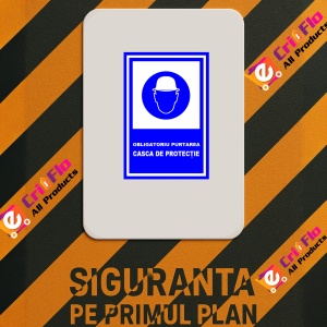 Indicator Obligatoriu purtarea casca de protectie, Sticker autocolant - Img 2