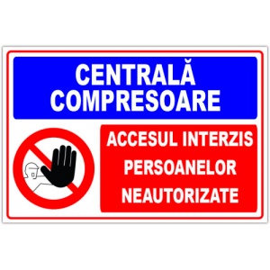 Indicator Panou pentru centrala compresoare, Sticker autocolant