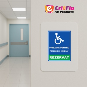 Indicator parcare pentru persoana cu handicap rezervat, Sticker autocolant - Img 4