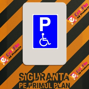 Indicator Parcare Rezervata Persoane cu Handicap, Sticker autocolant - Img 2