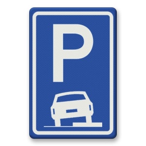 Indicator Parcarea pe trotuar permisa, Sticker autocolant