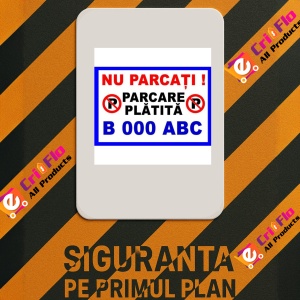 Indicator Parcari platite personalizate, Sticker autocolant - Img 2
