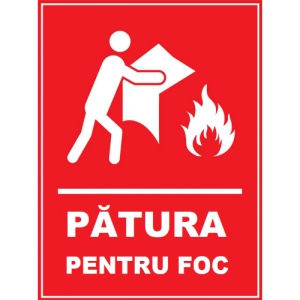Indicator Patura pentru foc, Sticker autocolant
