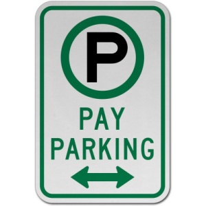 Indicator Pay Parking, Sticker autocolant