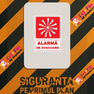 Indicator Pentru alarma de evacuare, Sticker autocolant - Img 2