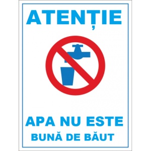 Indicator pentru apa potabila, Sticker autocolant