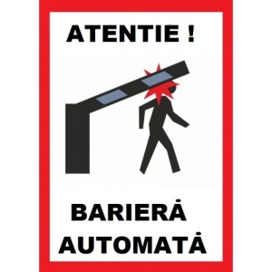 Indicator Pentru bariera automata, Sticker autocolant