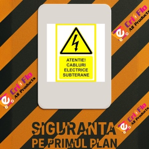 Indicator Pentru cabluri electrice subterane, Sticker autocolant - Img 2