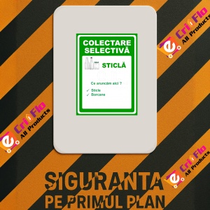 Indicator Pentru colectare sticla, Sticker autocolant - Img 2
