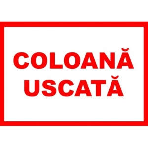Indicator Pentru coloana uscata, Sticker autocolant