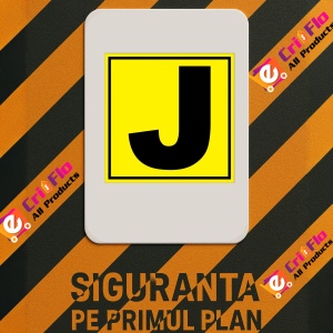 Indicator Pentru depozit litera J randul J si poarta J, Sticker autocolant - Img 2