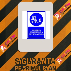 Indicator Pentru dirijarea obligatorie a stivuitoarelor, Sticker autocolant - Img 2