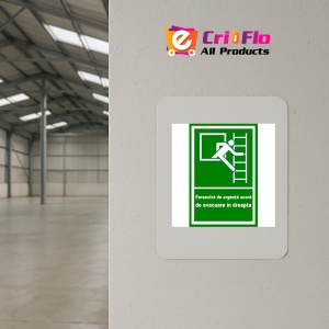 Indicator Pentru fereastra de urgenta scara de evacuare in dreapta, Sticker autocolant - Img 2