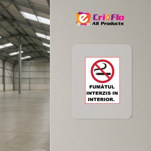 Indicator Pentru fumatul interzis in interior, Sticker autocolant - Img 3