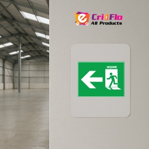 Indicator Pentru iesire de siguranta cu directia la stanga, Sticker autocolant - Img 3