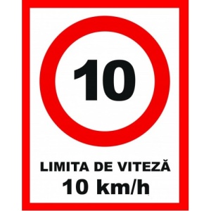 Indicator Pentru limita de viteza 25 km la ora, Sticker autocolant