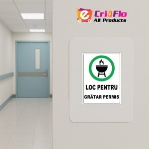 Indicator Pentru loc pentru gratar permis, Sticker autocolant - Img 4