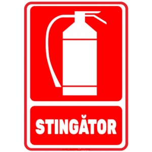 Indicator Pentru marcaj stingator, Sticker autocolant