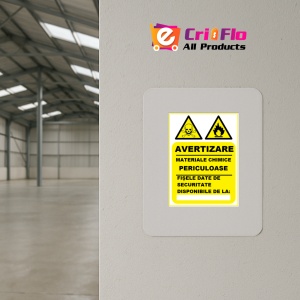 Indicator Pentru materiale chimice periculoase fise, Sticker autocolant - Img 3