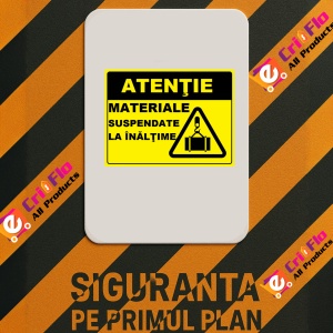 Indicator Pentru materiale suspendate la inaltime, Sticker autocolant - Img 2