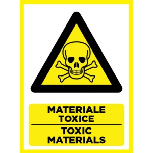 Indicator Pentru materiale toxice toxic materials, Sticker autocolant