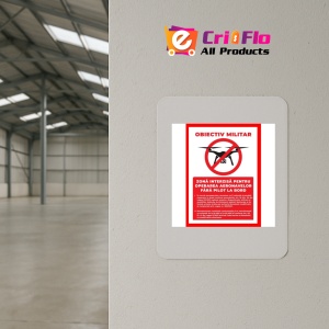 Indicator Pentru obiective militare zona interzisa drone, Sticker autocolant - Img 3