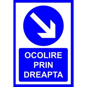 Indicator Pentru ocolire prin dreapta, Sticker autocolant
