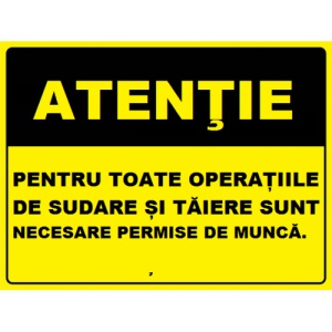 Indicator Pentru operatiile de sudare si taiere, Sticker autocolant