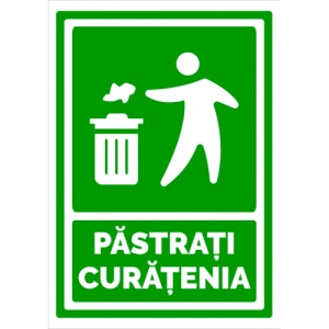 Indicator Pentru pastrarea curateniei, Sticker autocolant